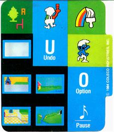 Overlay for Smurf: Paint 'n' Play Workshop on the Coleco Vision.