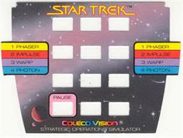 Overlay for Star Trek Strategic Operations Simulator on the Coleco Vision.