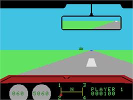 In game image of Dukes of Hazzard on the Coleco Vision.