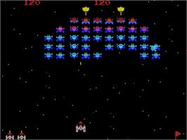 In game image of Galaxian on the Coleco Vision.