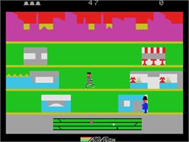 In game image of Keystone Kapers on the Coleco Vision.