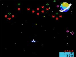 In game image of Meteoric Shower on the Coleco Vision.