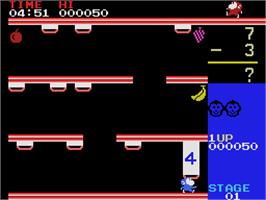 In game image of Monkey Academy on the Coleco Vision.