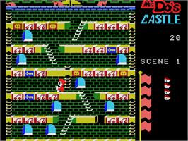 In game image of Mr. Do's Castle on the Coleco Vision.