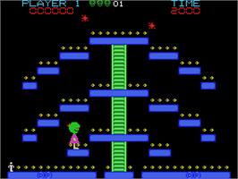 In game image of Ms. Space Fury on the Coleco Vision.