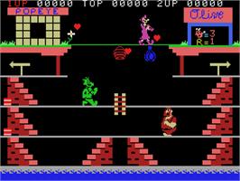 In game image of Popeye on the Coleco Vision.