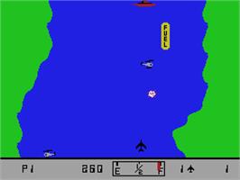 In game image of River Raid on the Coleco Vision.