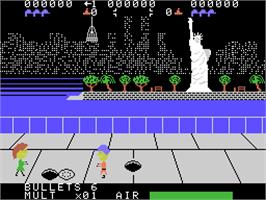 In game image of Sewer Sam on the Coleco Vision.
