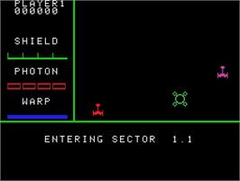 In game image of Star Trek Strategic Operations Simulator on the Coleco Vision.