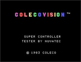 In game image of Super Action Controller Test Cartridge on the Coleco Vision.