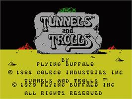 In game image of Tunnels & Trolls: Demo on the Coleco Vision.