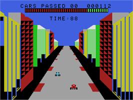 In game image of Turbo on the Coleco Vision.