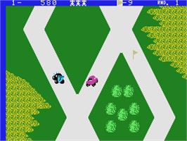 In game image of Up'n Down on the Coleco Vision.
