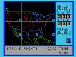 In game image of War Games on the Coleco Vision.