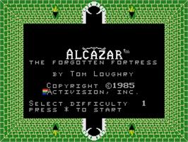 Title screen of Alcazar: The Forgotten Fortress on the Coleco Vision.