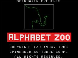 Title screen of Alphabet Zoo on the Coleco Vision.