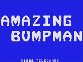 Title screen of Amazing Bumpman on the Coleco Vision.
