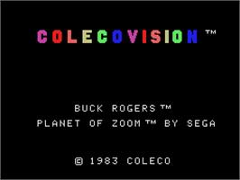 Title screen of Buck Rogers: Planet of Zoom on the Coleco Vision.