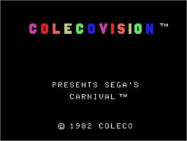 Title screen of Carnival on the Coleco Vision.