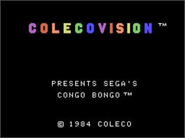 Title screen of Congo Bongo on the Coleco Vision.
