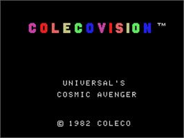 Title screen of Cosmic Avenger on the Coleco Vision.