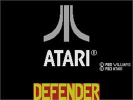 Title screen of Defender on the Coleco Vision.