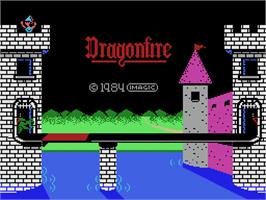 Title screen of Dragon Fire on the Coleco Vision.
