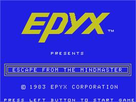 Title screen of Escape from the Mindmaster on the Coleco Vision.