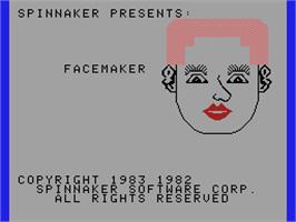 Title screen of FaceMaker on the Coleco Vision.