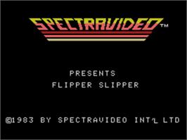 Title screen of Flipper Slipper on the Coleco Vision.