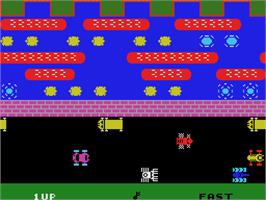 Title screen of Frogger on the Coleco Vision.