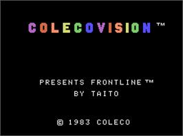 Title screen of Front Line on the Coleco Vision.