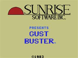 Title screen of Gust Buster on the Coleco Vision.