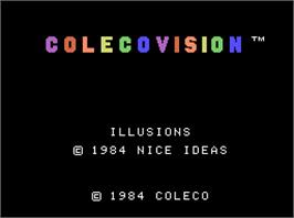 Title screen of Illusions on the Coleco Vision.
