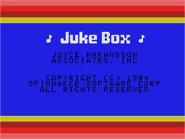 Title screen of Juke Box on the Coleco Vision.
