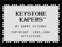 Title screen of Keystone Kapers on the Coleco Vision.