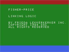 Title screen of Linking Logic on the Coleco Vision.