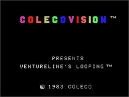 Title screen of Looping on the Coleco Vision.