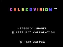 Title screen of Meteoric Shower on the Coleco Vision.