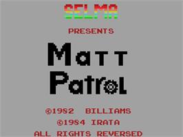 Title screen of Moon Patrol on the Coleco Vision.