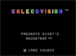 Title screen of Mouse Trap on the Coleco Vision.