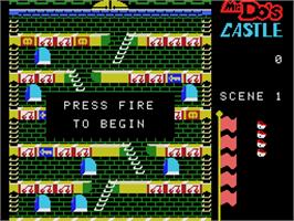 Title screen of Mr. Do's Castle on the Coleco Vision.