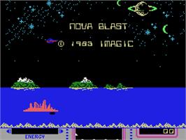 Title screen of Nova Blast on the Coleco Vision.