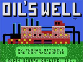 Title screen of Oil's Well on the Coleco Vision.