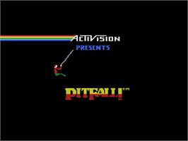 Title screen of Pitfall on the Coleco Vision.