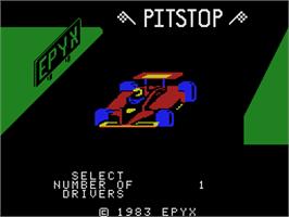 Title screen of Pitstop on the Coleco Vision.