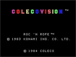 Title screen of Roc'n Rope on the Coleco Vision.