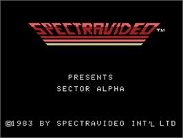 Title screen of Sector Alpha on the Coleco Vision.