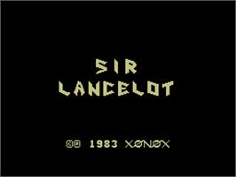 Title screen of Sir Lancelot on the Coleco Vision.