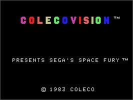 Title screen of Space Fury on the Coleco Vision.